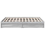 vidaXL Cadre de lit et tiroirs sonoma gris 140x200cm bois d'ingénierie
