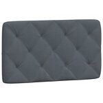 vidaXL Cadre de lit avec tête de lit Gris foncé 90x190 cm Velours