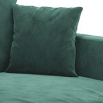 vidaXL Ensemble de canapés 3 Pièces avec coussins Vert foncé Velours