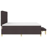 vidaXL Lit à sommier avec matelas et banc Marron Foncé 200x200 cm Tissu