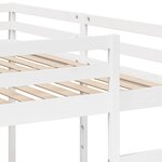 vidaXL Lit superposé triple blanc 140x200/70x140 cm bois de pin massif