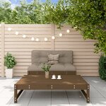 vidaXL Salon de jardin 2 Pièces avec coussins marron miel bois massif