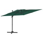 vidaXL Parasol cantilever à double toit Vert 300x300 cm