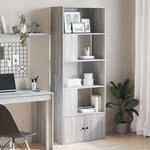 vidaXL Bibliothèque sonoma gris 70x36x189 cm bois d'ingénierie