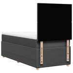 vidaXL Sommier à lattes de lit et matelas Gris foncé 90x190 cm Tissu