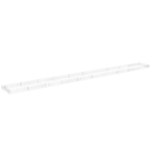 vidaXL Lit surélevé à gabion Acier galvanisé 1000x100x20 cm