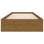 vidaXL Cadre de lit Marron miel Bois massif 75x190 cm Petit simple