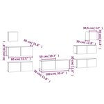 vidaXL Ensemble de meubles TV 7 Pièces Gris béton Bois d'ingénierie
