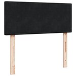 vidaXL Sommier à lattes de lit avec matelas noir 120x190 cm velours