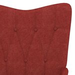 vidaXL Chaise à bascule avec tabouret Rouge bordeaux Tissu