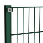 vidaXL Panneau de clôture avec poteaux Fer 17 x 1 2 m Vert