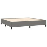 vidaXL Cadre de lit sans matelas gris foncé 200x200 cm tissu