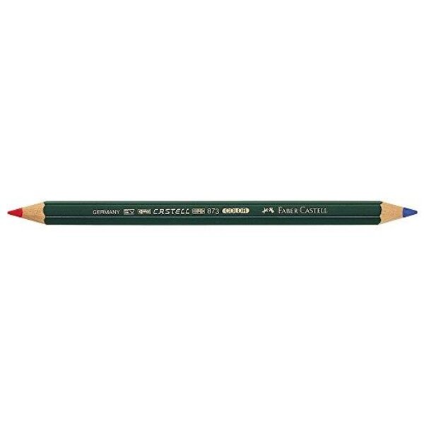 Crayon bicolore CASTELL COLOR 873 Rouge - Bleu FABER-CASTELL