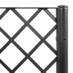 vidaXL Jardinière avec treillis noir 200x160x142 cm PP