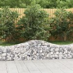 vidaXL Paniers à gabions arqués 10 Pièces 200x50x40/60 cm fer galvanisé