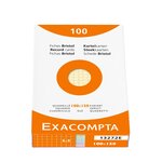 Étui De 100 Fiches - Bristol Quadrillé 5x5 Non Perforé 100x150mm - Couleurs Assorties - X 10 - Exacompta