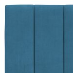 vidaXL Cadre de lit avec tête de lit bleu 180x200 cm velours