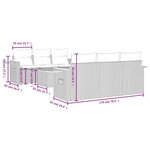 vidaXL Salon de jardin avec coussins 7 Pièces beige résine tressée