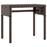 vidaXL Chaises longues lot de 2 et auvents et table marron poly rotin