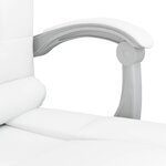 Fauteuil de massage inclinable de bureau informatique étude similicuir blanc 02_0025398