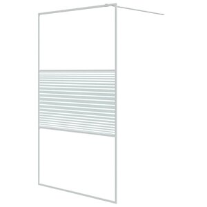 vidaXL Paroi de douche Blanc 115x195 cm Verre ESG transparent