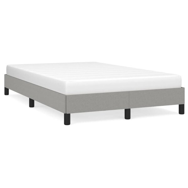 vidaXL Cadre de lit Gris clair 120x200 cm Tissu