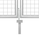 vidaXL Portal de jardin maille argenté 300x175 cm acier galvanisé