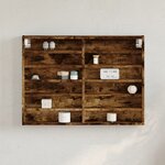 vidaXL Armoire à vitrine chêne fumé 80x8 5x58 cm bois d'ingénierie