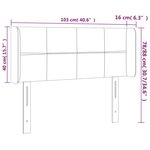 vidaXL Tête de lit à LED Marron foncé 103x16x78/88 cm Tissu