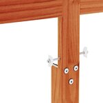 vidaXL Tête de lit cire marron 135 cm bois massif de pin