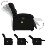 vidaXL Fauteuil inclinable de massage Noir Similicuir