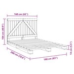 vidaXL Cadre de lit sans matelas avec tête de lit 160x200 cm