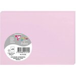 Paquets de 25 cartes simples 210g 110x155 rose dragée clairefontaine