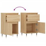 vidaXL Buffets 2 Pièces chêne sonoma 40x35x70 cm bois d'ingénierie
