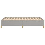 vidaXL Cadre de lit gris clair 120x190 cm tissu