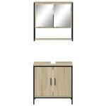 vidaXL Ensemble de meubles de salle de bain 2 Pièces chêne sonoma