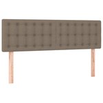 vidaXL Sommier à lattes de lit avec matelas Taupe 140x190 cm Tissu