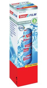 Tour de 8 Rubans adhésif Cristallin 19 mm x 10 m TESA