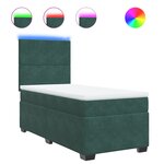 vidaXL Sommier à lattes de lit et matelas Vert foncé 80x200 cm Velours