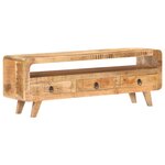 vidaXL Meuble TV 117x30x41 cm Bois de manguier massif brut
