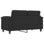 vidaXL Canapé à 2 places Noir 120 cm Tissu microfibre