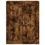 vidaXL Buffet haut Chêne fumé 69 5x34x180 cm Bois d'ingénierie