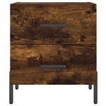 vidaXL Tables de chevet 2Pièces chêne fumé 40x35x47 5cm bois d’ingénierie
