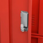 vidaXL Armoire à casiers Gris clair et rouge 90x45x92 5 cm Acier