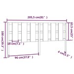 vidaXL Tête de lit blanc 205 5x4x100 cm bois massif de pin