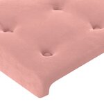 vidaXL Cadre de lit avec tête de lit Rose 180x200 cm Velours