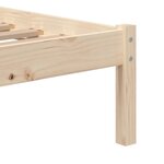 vidaXL Cadre de lit sans matelas bois massif