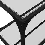 vidaXL Table console avec dessus en verre transparent 158 5x30x81 cm
