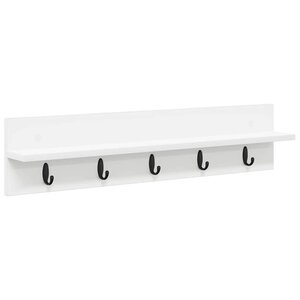 vidaXL Porte-manteau mural Blanc 80 x 10 5 x 18 cm Bois d'ingénierie