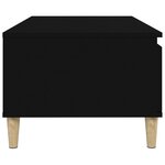 vidaXL Table basse Noir 90x50x36 5 cm Bois d'ingénierie